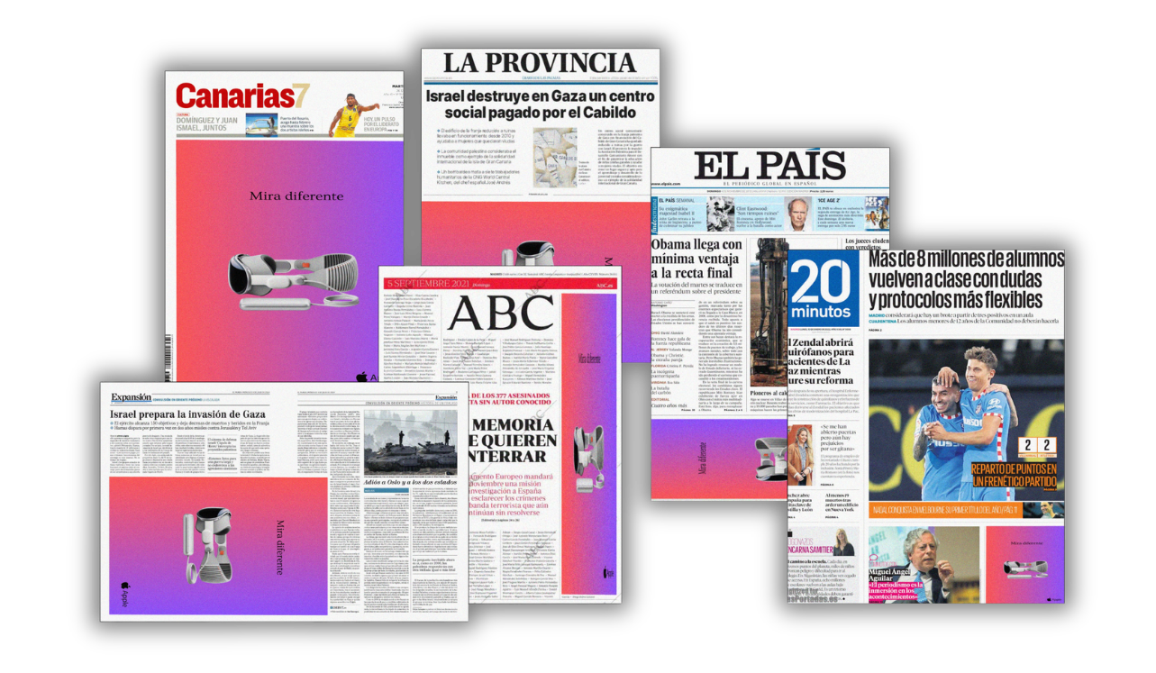 Composición de adaptaciones de la campaña en prensa