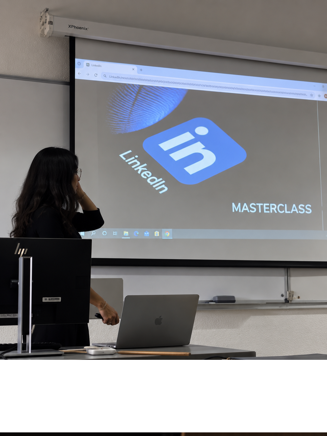 FERNANDA NEVES impartiendo una masterclass de LinkedIn